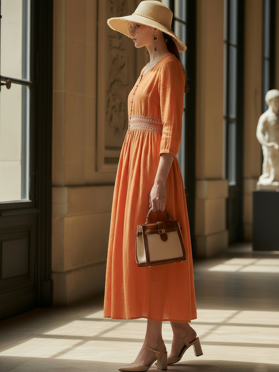 Women's Elegant Cotton-linen Blend