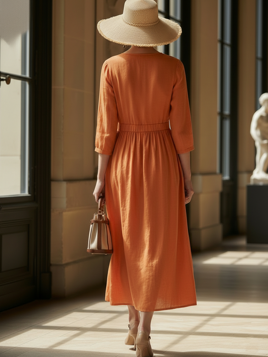 Women's Elegant Cotton-linen Blend