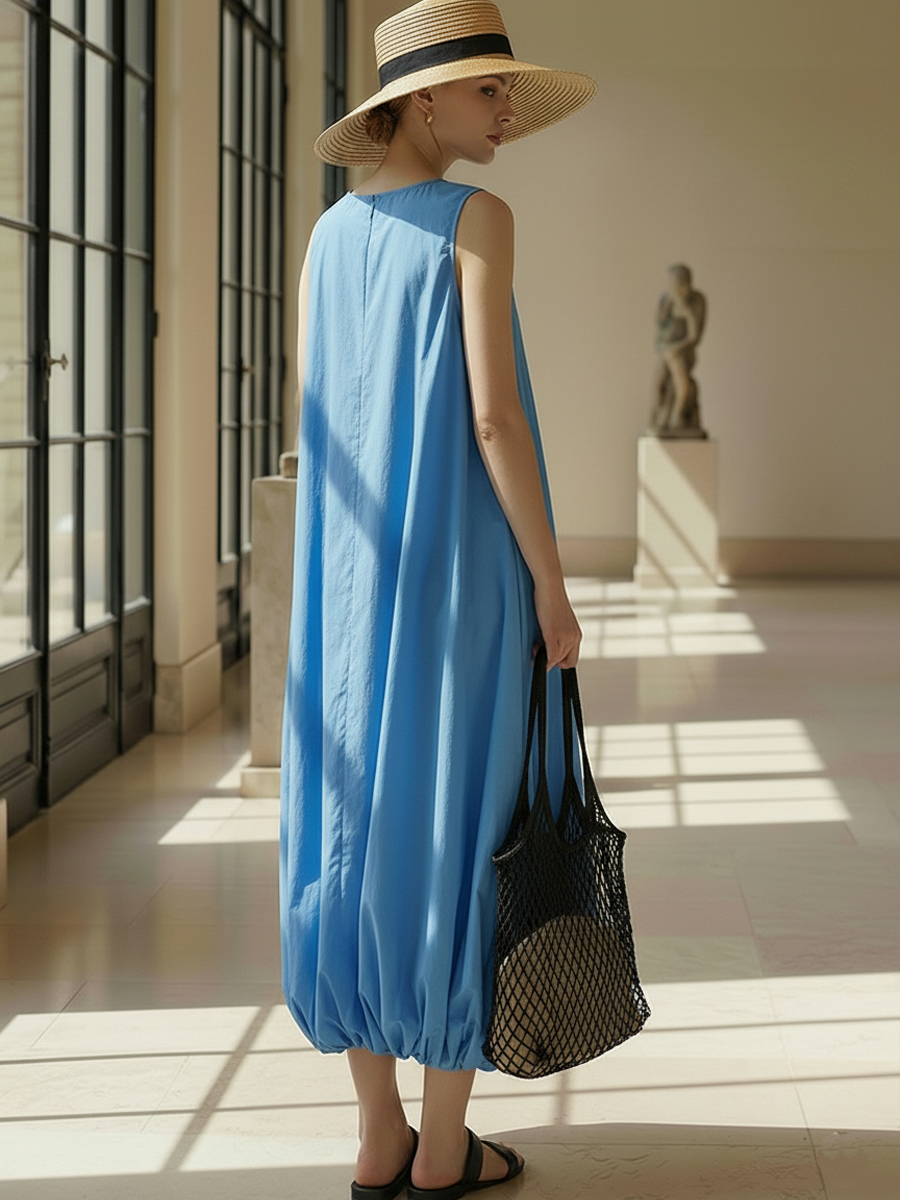 Minimalist Casual Pure Cotton Sleeveless