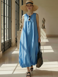 Minimalist Casual Pure Cotton Sleeveless