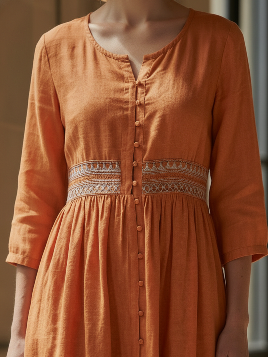 Women's Elegant Cotton-linen Blend